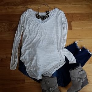 Striped layering tee